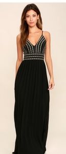 Lulus Black formal dress with beading